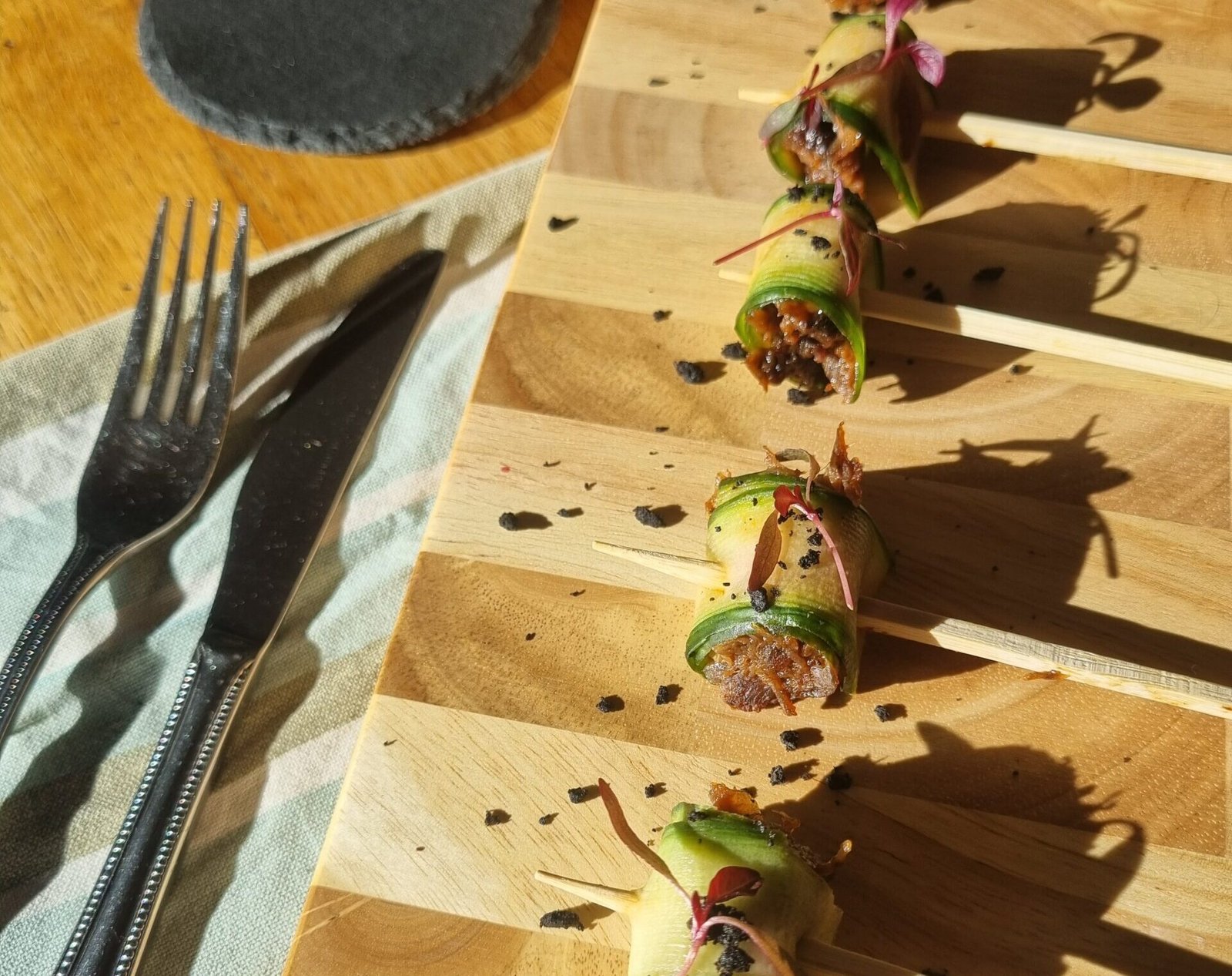 Restaurant-quality canapés served at a private event in London Japanese-influenced canapés for luxury London events Seasonal canapé catering in London Bold flavour canapés for London receptions High-end canapé service for private London venues Modern event catering in London with refined presentation Premium London canapé catering for corporate events Elegant small bites for London dinner parties and launches London-based chefs delivering beautifully presented canapés Private chef canapé service across London